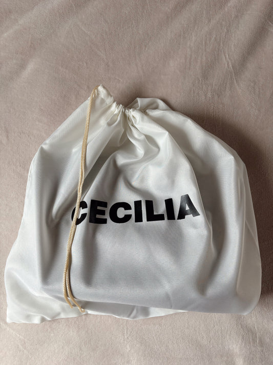 CUBREPOLVO CECILIA - SEDA POLIÉSTER BLANCO 50 X 50 cm