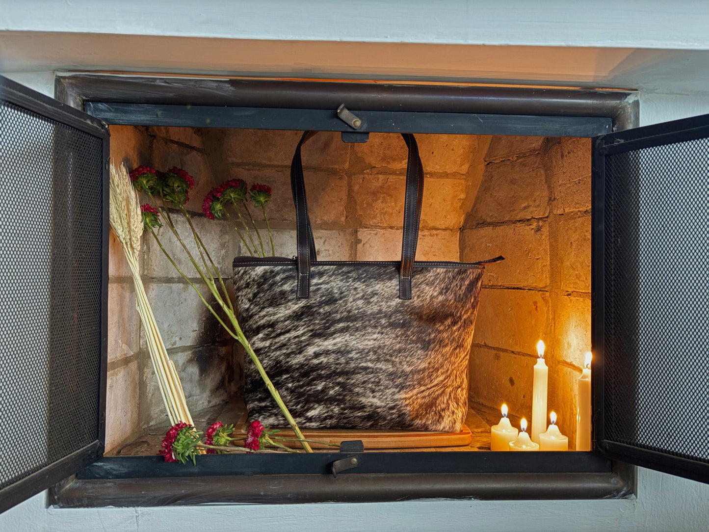 BOLSO DOÑA CANDELARIA PELOS - CUERO GENUINO