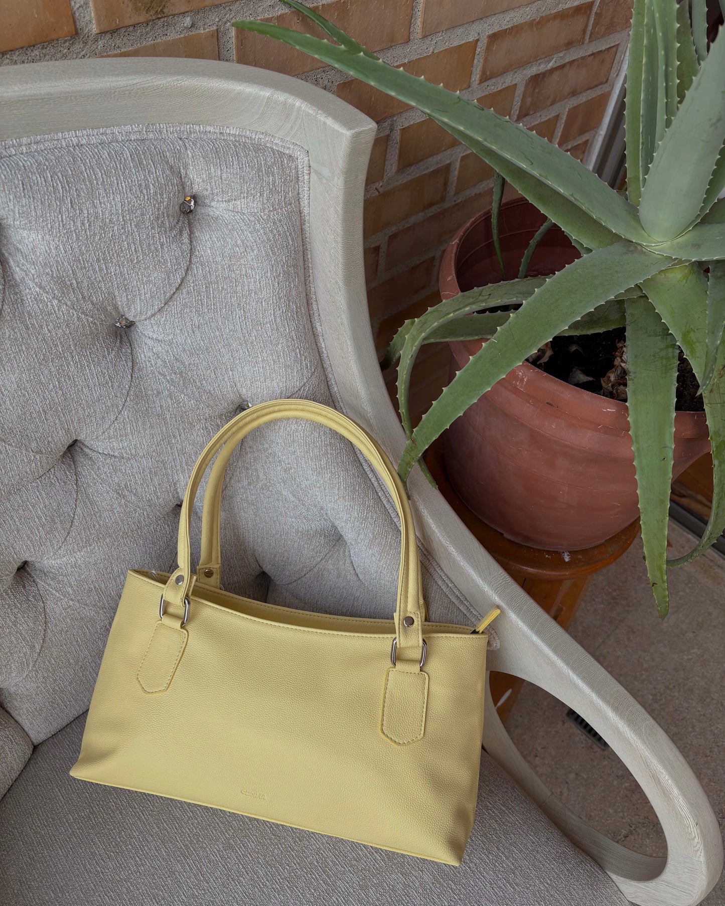 BOLSO AURA - AMARILLO PASTEL