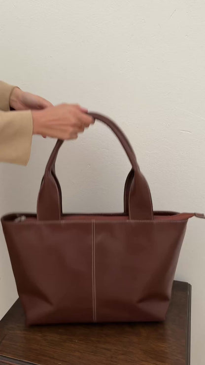 BOLSO DOÑA MERCEDES MIEL - CUERO GENUINO